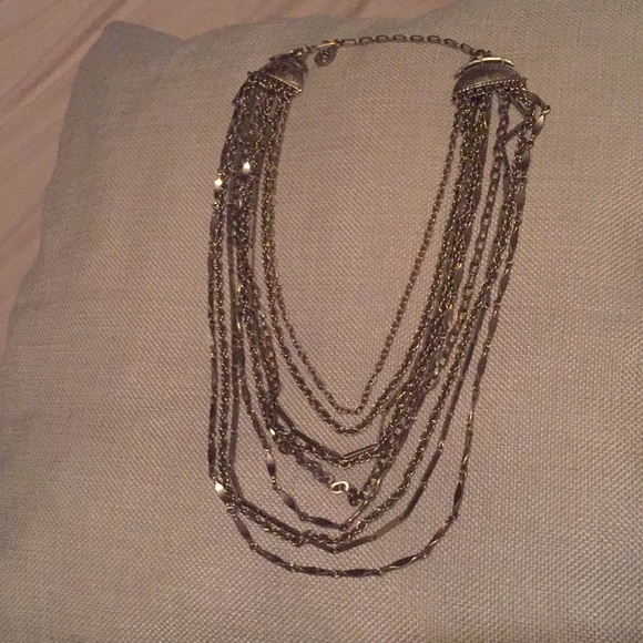 Layered silver necklace - Picture 4 of 7